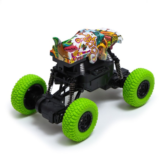 Джип радиоуправляемый DINO, 1:20, работает от аккумулятора, цвет зелёный 55494