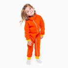 Комбинезон для девочки, цвет оранжевый, рост 104-110 см - фото 318970467