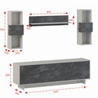 Гостиная Oskar mini, 1600х343х500, Сосна Белая Loft/Каспий темный - Фото 3