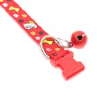 Ошейник двухслойный с фастексом "На прогулке" 30 х 1 см, красный - фото 21685563