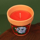 Новогодняя свеча в горшке «Тепло внутри, сказочно снаружи», аромат вишня, 6,5 х 6,5 х 6,5 см. - Фото 4