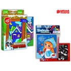 Набор для творчества. Витражная картина и гравюра-открытка «Помощники Деда Мороза» - Фото 1