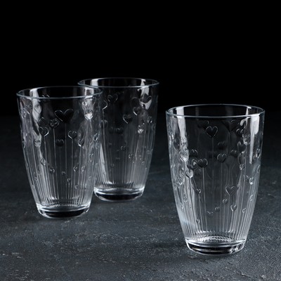Набор стеклянных стаканов «Мармелад», 360 мл, 3 шт