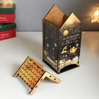 Новогодний чайный домик "Дома. Черное золото" 20х10,5х9,5 см - фото 6226093
