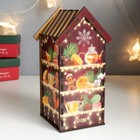Новогодний чайный домик "Полочки. Пряники" 20х10,5х9,5 см (комплект 2 шт) - фото 26344745