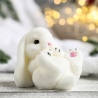 Фигурное мыло "Кролик Абрикосик" белый, 95гр, 7х7х6см - фото 9864589