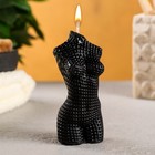 Фигурная свеча "Торс женский" черный, 55гр - фото 9864599