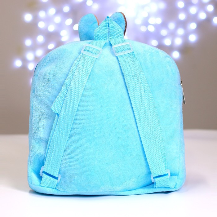 Новогодний плюшевый детский рюкзак «Заяц с подарками», 24×24 см, на новый год - фото 1906043641