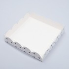 Коробочка для печенья "Горох", белая, 15 х 15 х 3 см - фото 320148523