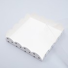Коробочка для печенья "Горох", белая, 15 х 15 х 3 см - Фото 2