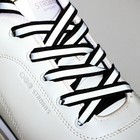 Шнурки, 110 см, светоотражающие, цвет чёрный - Фото 4