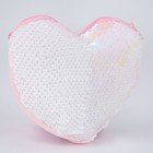 Сумка детская для девочки, с пайетками, сердце, 17 х 15 х 1 см, цвет розовый - Фото 4