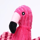Игрушка мягкая для собак "Фламинго" с пищалкой и канатом, 37 х 16 см, розовая - фото 6652875