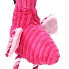 Игрушка мягкая для собак "Фламинго" с пищалкой и канатом, 37 х 16 см, розовая - фото 6652876