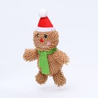 Игрушка мягкая для собак «Снеговик» с пищалкой, 26×15 см - Фото 2