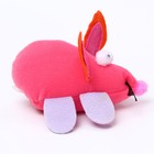 Мышь мягкая вибрирующая, 12 см, розовая - Фото 4