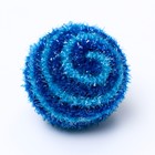 Шар-погремушка блестящий двухцветный, 5 см, синий/голубой - фото 6652892