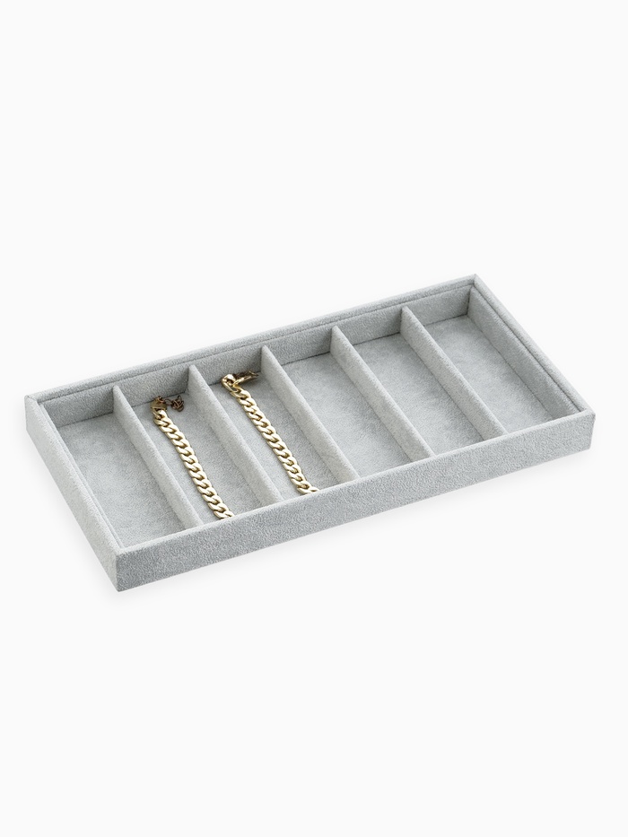 Подставка для украшений QF, 6 ячеек, 38×18.5×3.5 см, серая - Фото 1