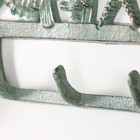Крючки декоративные чугун "Подводный мир" зелёная патина 15х29х3 см - Фото 3