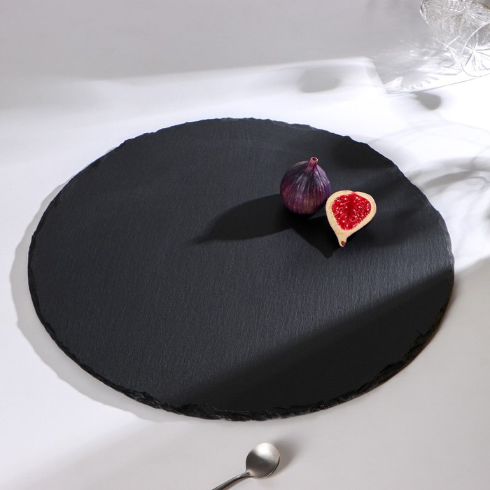 Доска для подачи из сланца Magistro Valley, d=40 см - Фото 1