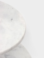 Этажёрка для фруктов и десертов Magistro Marble, 2 яруса, d=25/20×26.5 см, мрамор, белая - Фото 3