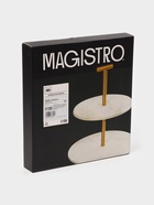 Этажёрка для фруктов и десертов Magistro Marble, 2 яруса, d=25/20×26.5 см, мрамор, белая - Фото 6