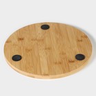 Блюдо для подачи Magistro Valley, d=30 см, сланец, бамбук - Фото 5