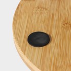 Блюдо для подачи Magistro Valley, d=30 см, сланец, бамбук - Фото 7