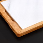 Блюдо для подачи Magistro Marble, 36×23 см, мрамор, бамбук - Фото 2