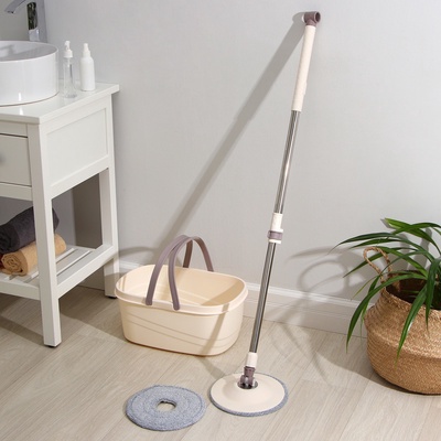 Швабра с отжимом и ведром Доляна, 42.5×29×18 см, 14 л, телескопическая ручка 80 - 110 см