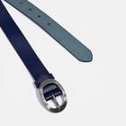 Ремень, ширина 3 см, винт, пряжка металл, цвет синий 9163782