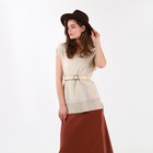 Ремень, ширина 3 см, винт, пряжка металл, цвет бежевый - фото 21687426