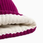 Шапка детская MINAKU с отворотом р-р 52-56, цв.малиновый 7882378