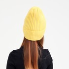 Шапка детская MINAKU с отворотом р-р 52-56, цв.жёлтый - Фото 3