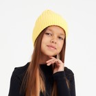 Шапка детская MINAKU с отворотом р-р 52-56, цв.жёлтый - Фото 5