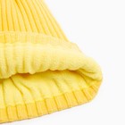 Шапка детская MINAKU с отворотом р-р 52-56, цв.жёлтый - Фото 8