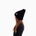 Шапка детская MINAKU с отворотом р-р 52-56, цв.чёрный 7882381