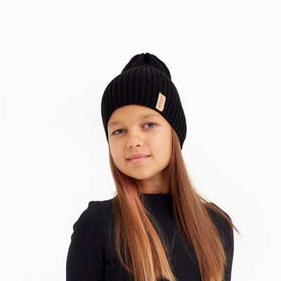 Шапка детская MINAKU, размер 56-58, чёрная