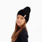 Шапка детская MINAKU р-р 56-58, цв.чёрный - фото 24287695