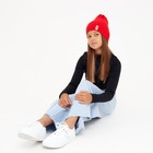 Шапка детская MINAKU р-р 56-58, цв.красный - фото 22743659