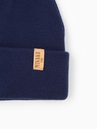 Шапка детская MINAKU: Cozy Winter с отворотом, синяя, размер 52-56 (5-7лет) - Фото 5