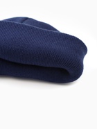 Шапка детская MINAKU: Cozy Winter с отворотом, синяя, размер 52-56 (5-7лет) - Фото 6