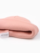 Шапка для девочки MINAKU: Cozy Winter с отворотом, пудровая, размер 52-56 (5-7лет) - Фото 8