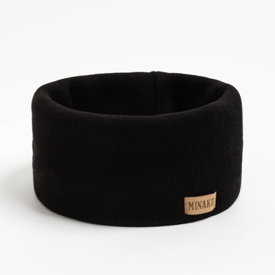 Снуд детский вязаный MINAKU: Сozy Winter, размер 50-58, чёрный