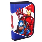 Пенал каркасный, 1 секция, 14×21×4 см, откидной карман, тканевый, «Мстители» - Фото 8