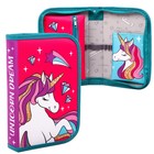 Пенал каркасный, 1 секция, 14×21×4 см, откидной карман, тканевый, «Минни Маус и единорог» - Фото 5