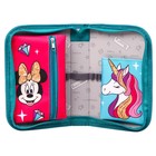 Пенал каркасный, 1 секция, 14×21×4 см, откидной карман, тканевый, «Минни Маус и единорог» - Фото 6