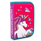 Пенал каркасный, 1 секция, 14×21×4 см, откидной карман, тканевый, «Минни Маус и единорог» - Фото 8