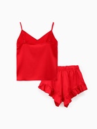 Пижама женская (майка, шорты) MINAKU: Light touch, бордовая, размер 42  (артикул 9036069)  большой выбор товаров оптом и в розницу по низким ценам с доставкой