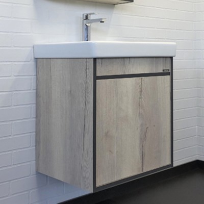 Тумба – умывальник Comforty «Вена – 55», с раковиной Адриана 55, цвет дуб дымчатый